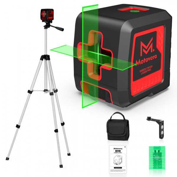 Laser Level with Tripod, 100 feet Green Cross Line...